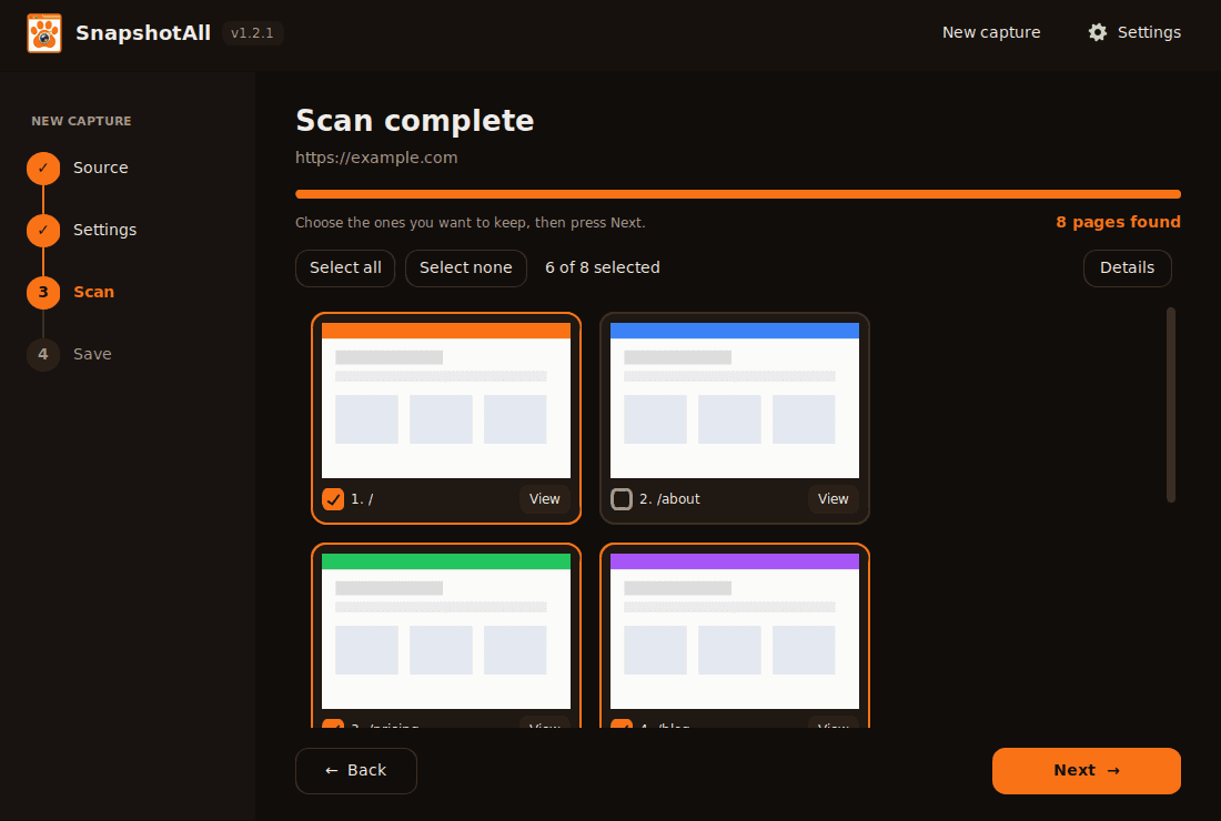 SnapshotAll - Scanning Process
